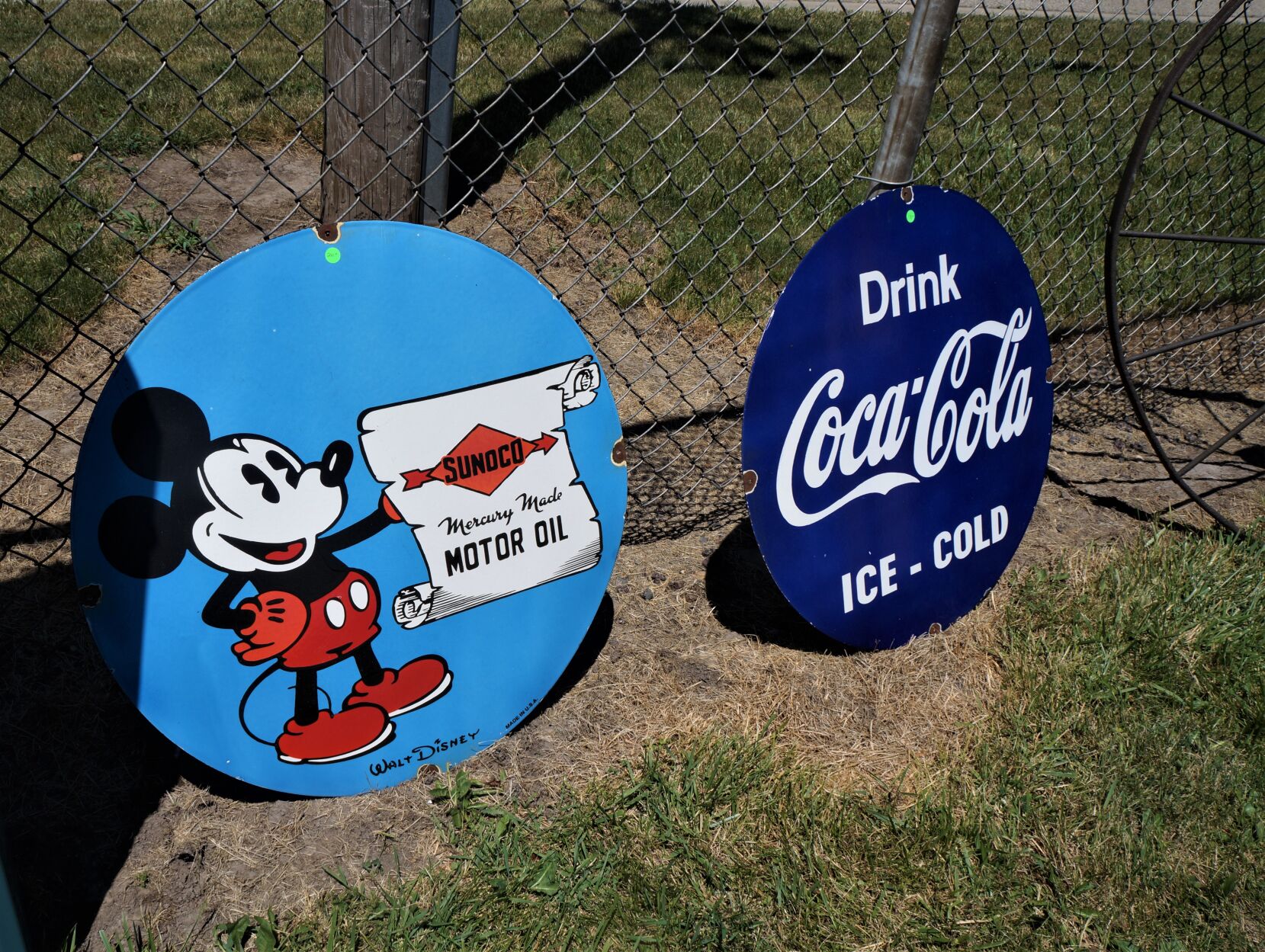 Sunoco and Coca-Cola signs at the Elkhorn Antique Flea Market
